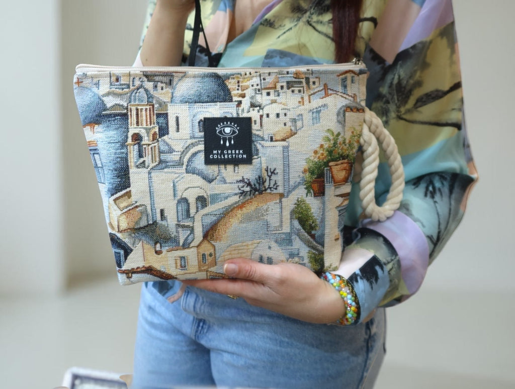 Artemis / Greek island Santorini pouch bag
