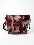 The Labyrinth / Crimson Red crossbody bag