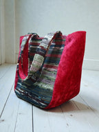 Everyday and Beach Tote Bag / Greek Kourelou Bag: Boho Mediterranean Style Cotton Shoulder Bag