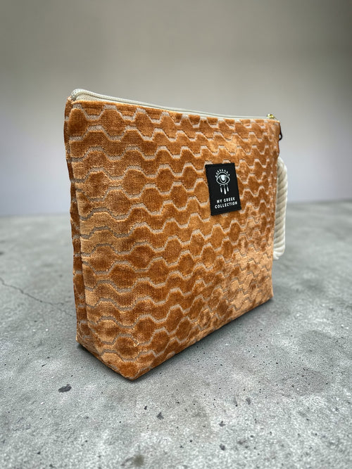 Artemis / The Honeycomb velvet pouch bag
