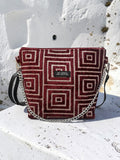 The Labyrinth / Crimson Red crossbody bag