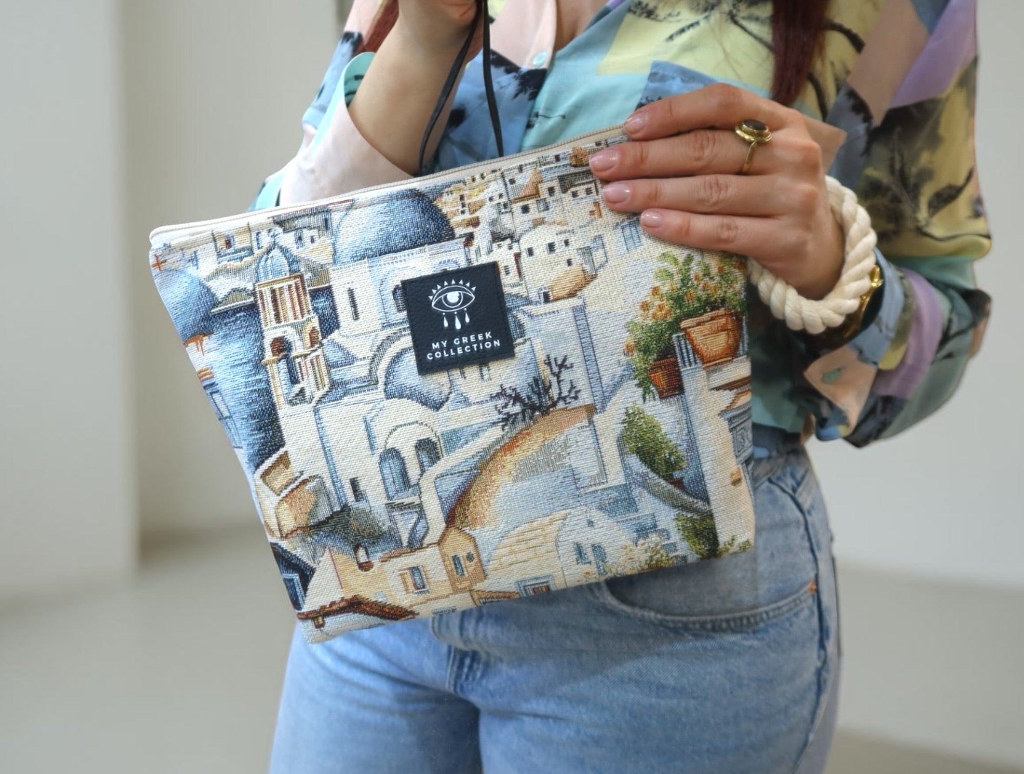 Artemis / Greek island Santorini pouch bag