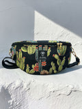 Hera / Cactus black large belt bag