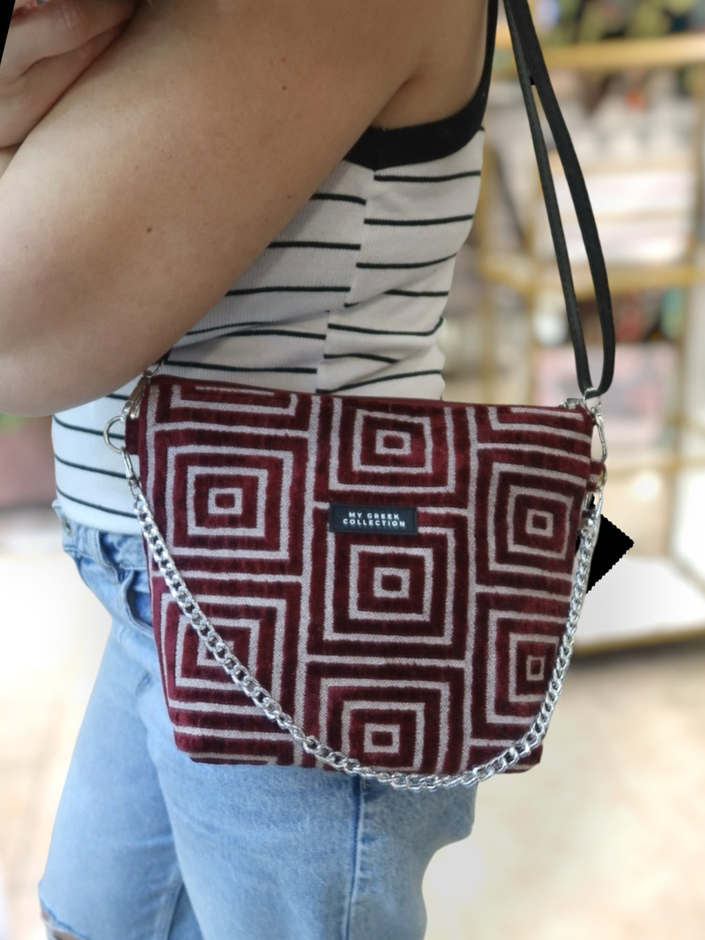 Olympia / The Labyrinth crimson red crossbody bag
