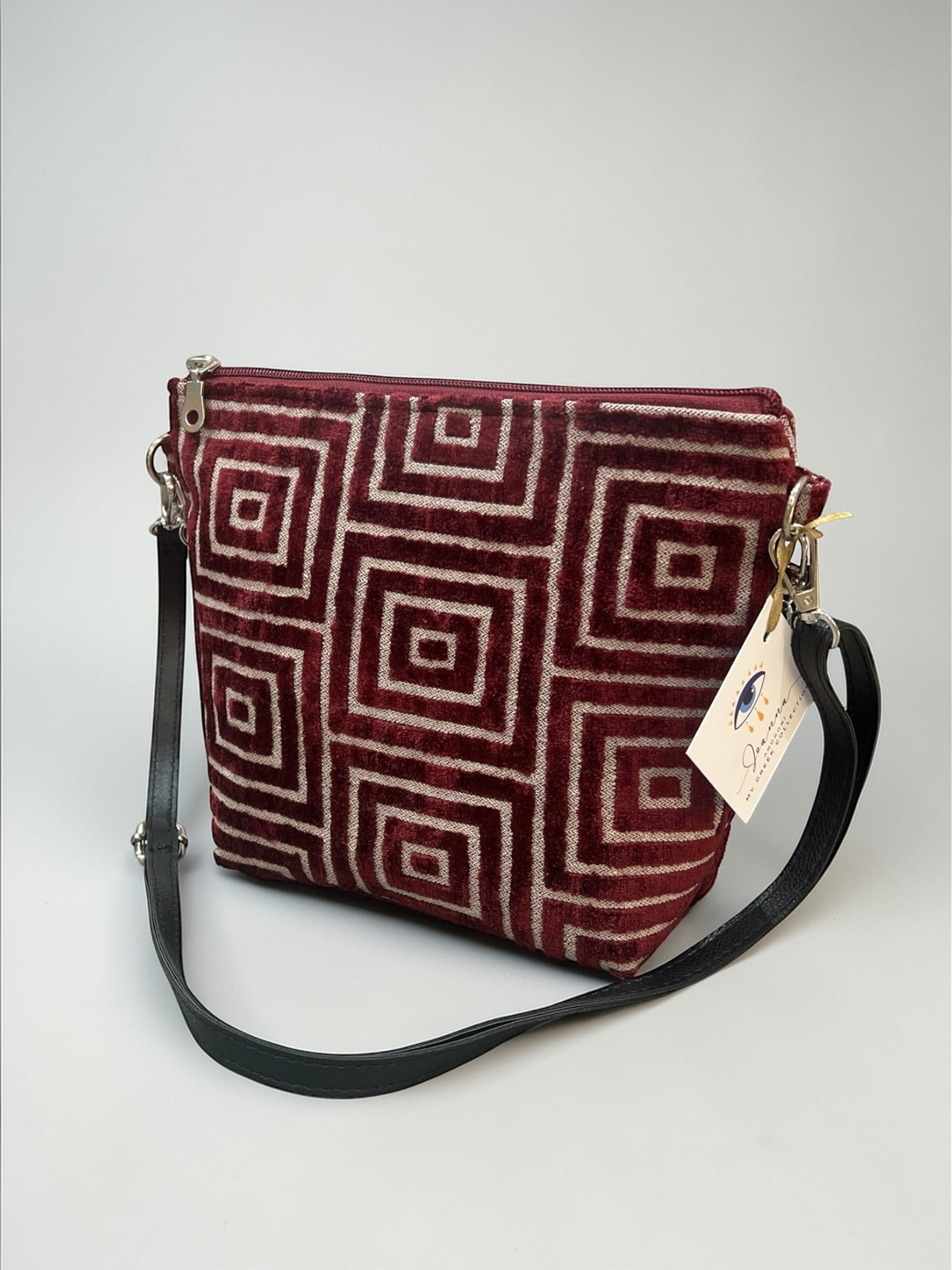 The Labyrinth / Crimson Red crossbody bag