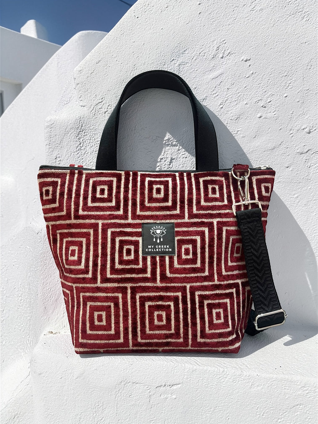 The Labyrinth Tote / Crimson Red