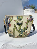 Cactus white small Crossbody Bag