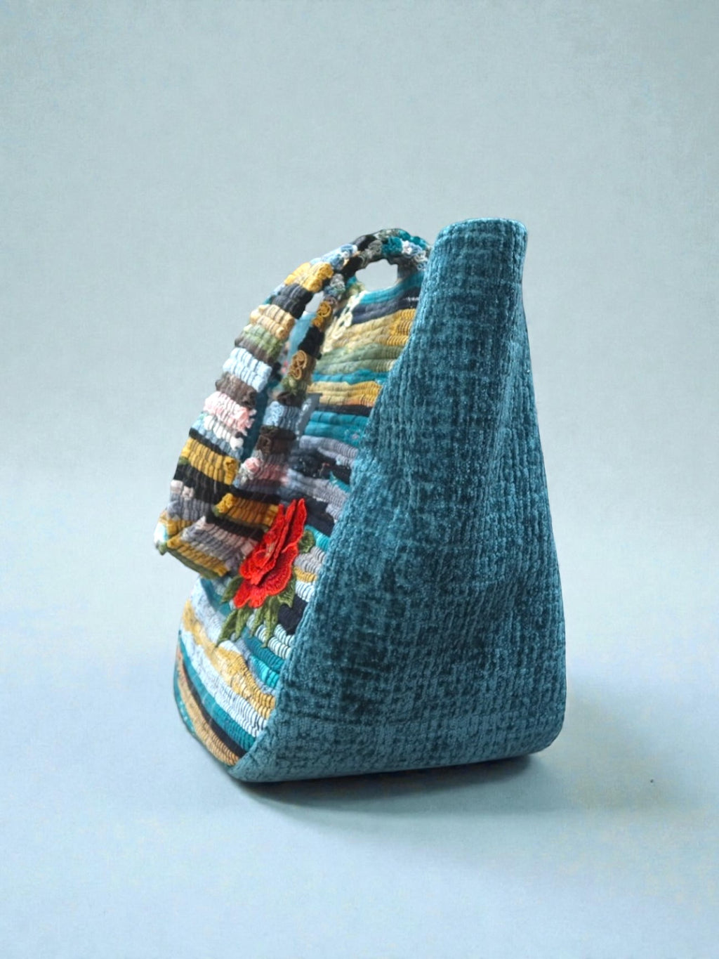 Everyday and Beach Tote Bag / Greek Kourelou Bag: Boho Mediterranean Style Cotton Shoulder Bag