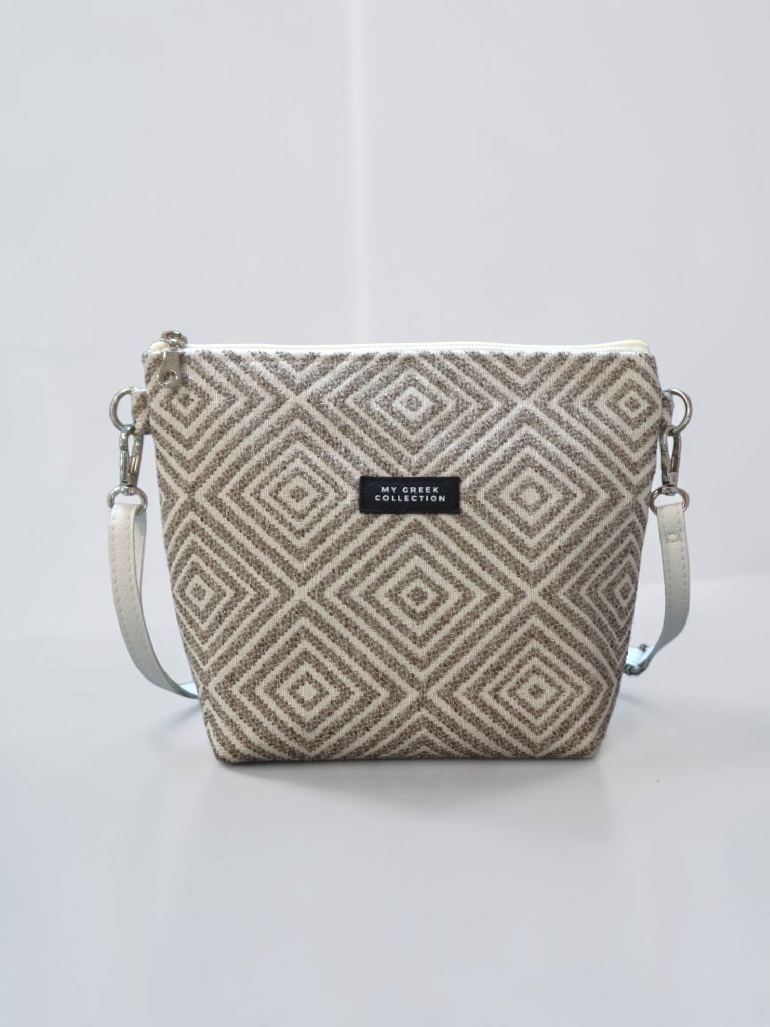 Olympia / Beige small crossbody bag