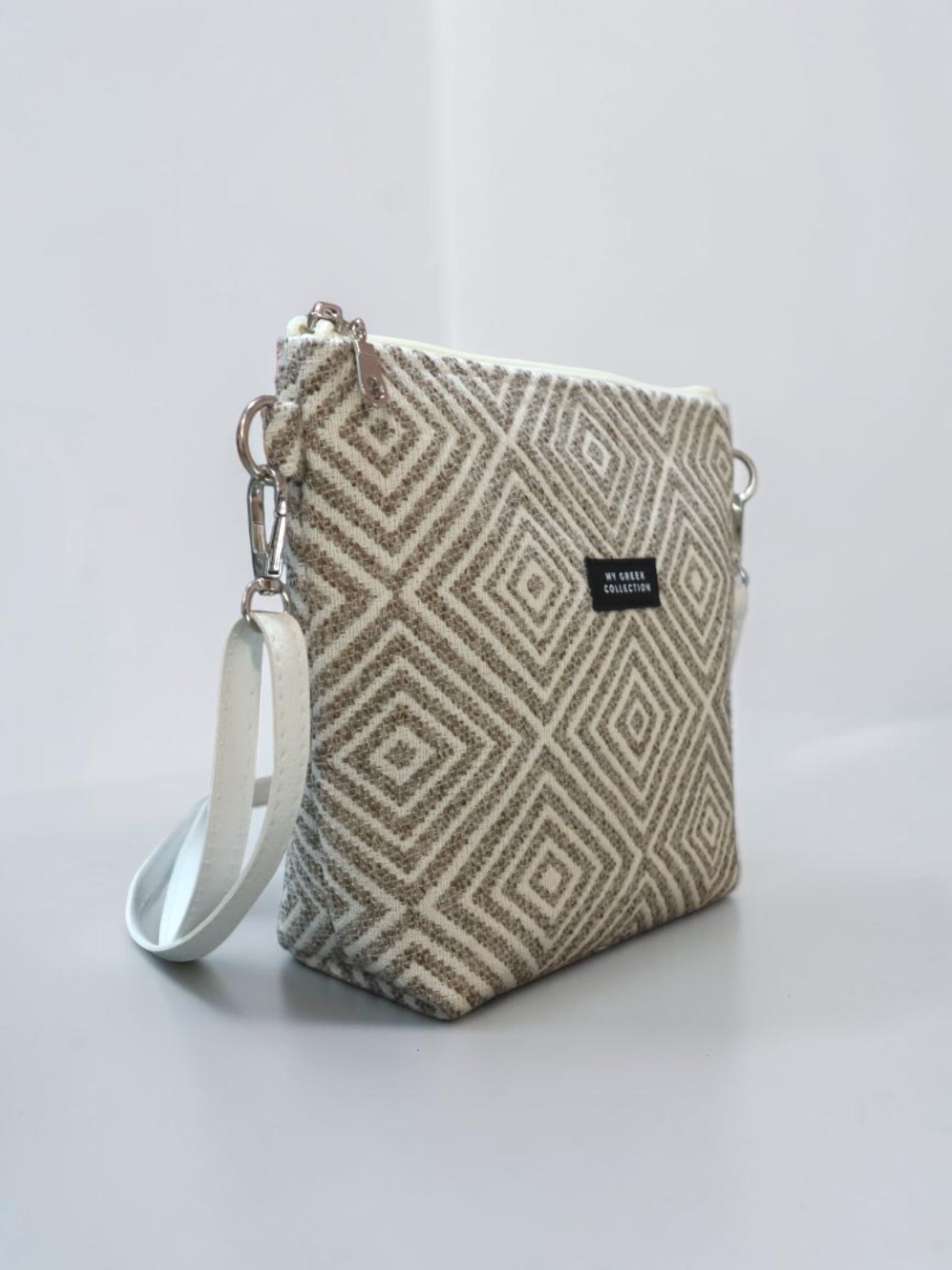 Olympia / Beige small crossbody bag