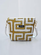 Olympia / Gold labyrinth small crossbody bag