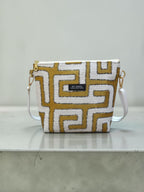 Olympia / Gold labyrinth small crossbody bag