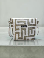 Olympia / Gray labyrinth small crossbody bag