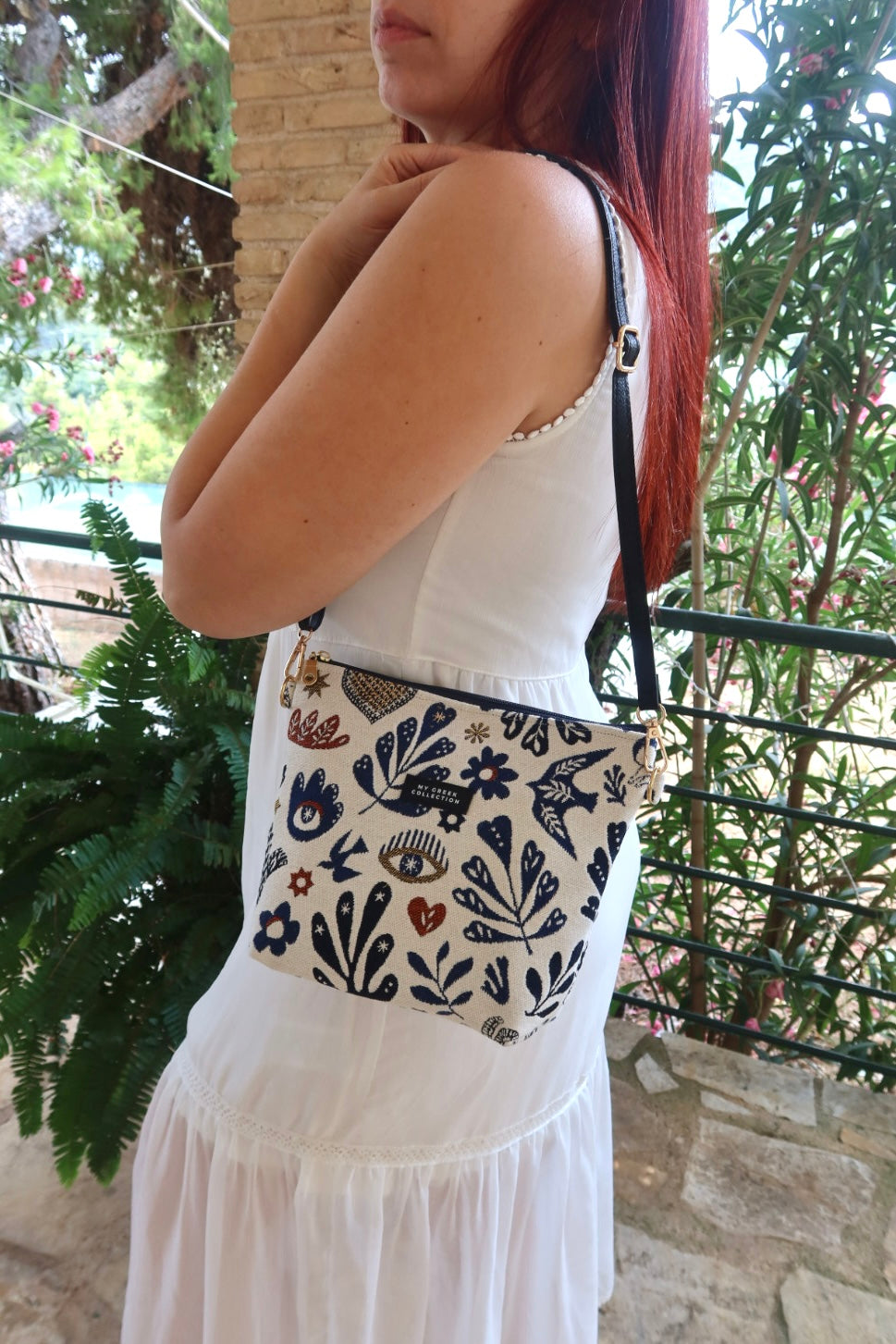 Olympia / Leaves small crossbody bag