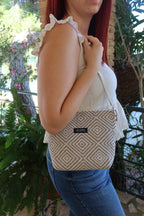 Olympia / Beige small crossbody bag