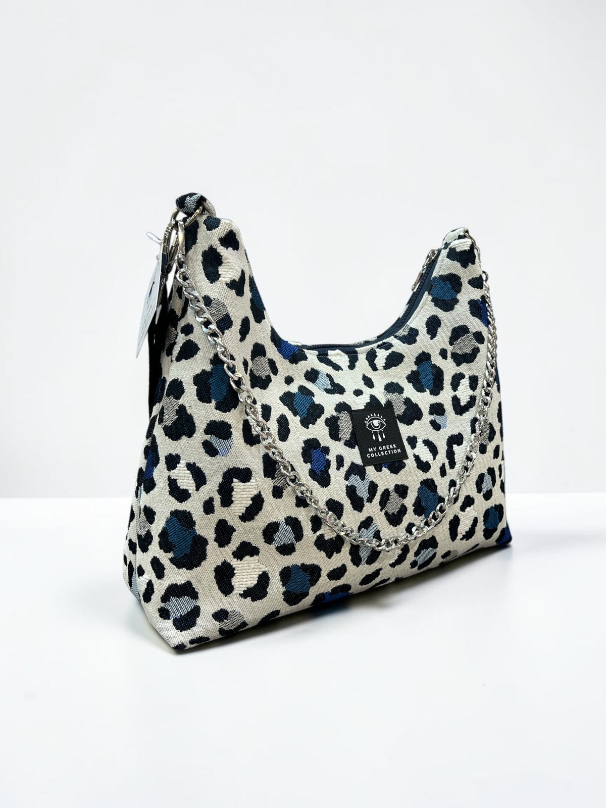 Hecate Large / Blue Leopard hobo bag