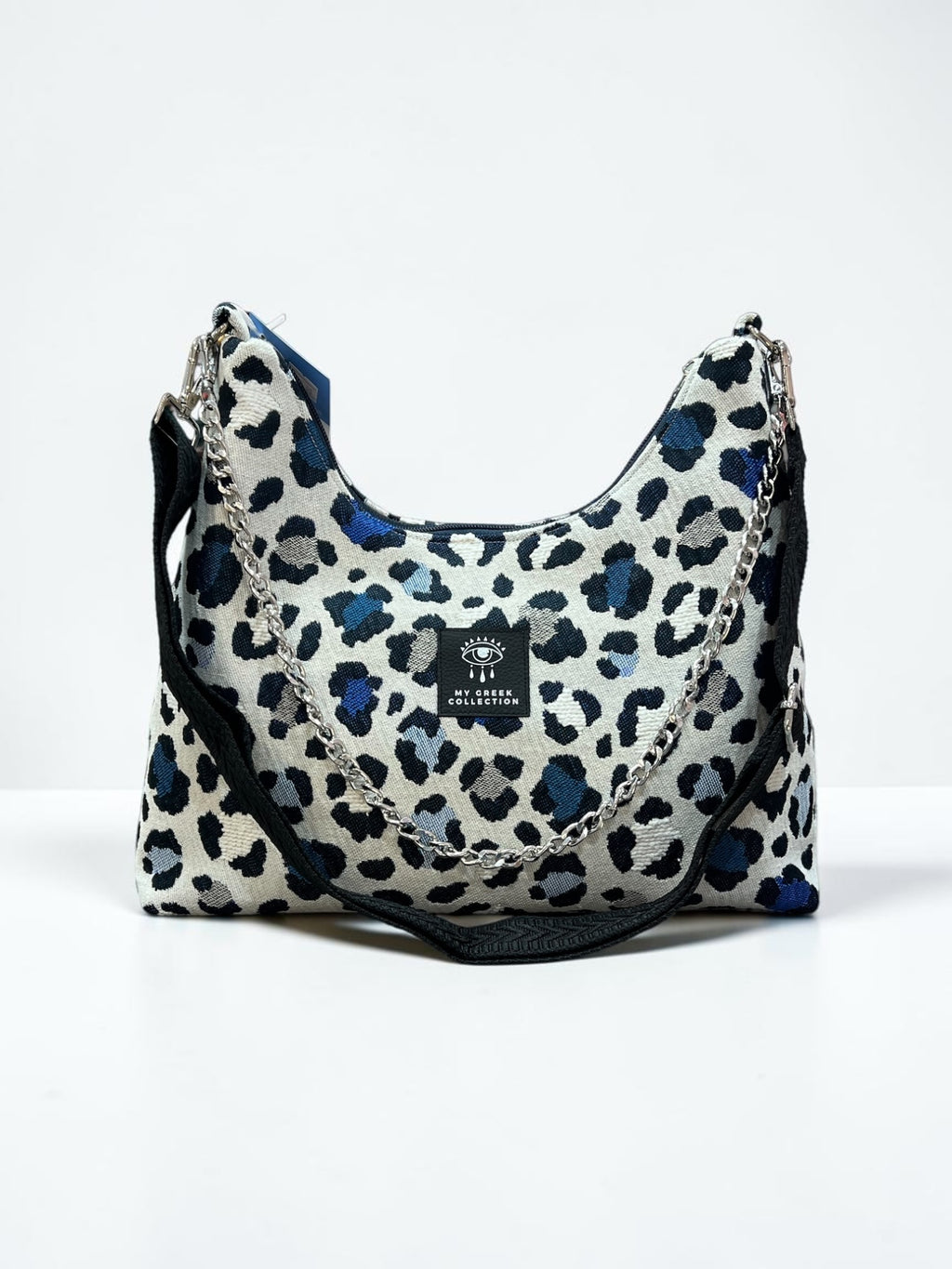 Hecate Large / Blue Leopard hobo bag