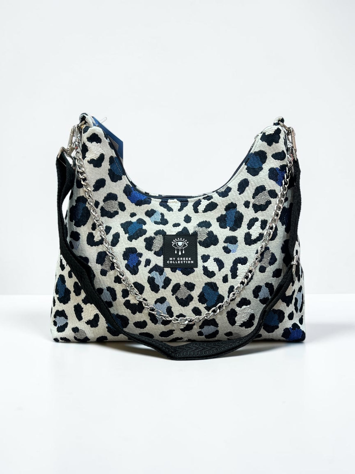 Hecate Large / Blue Leopard hobo bag