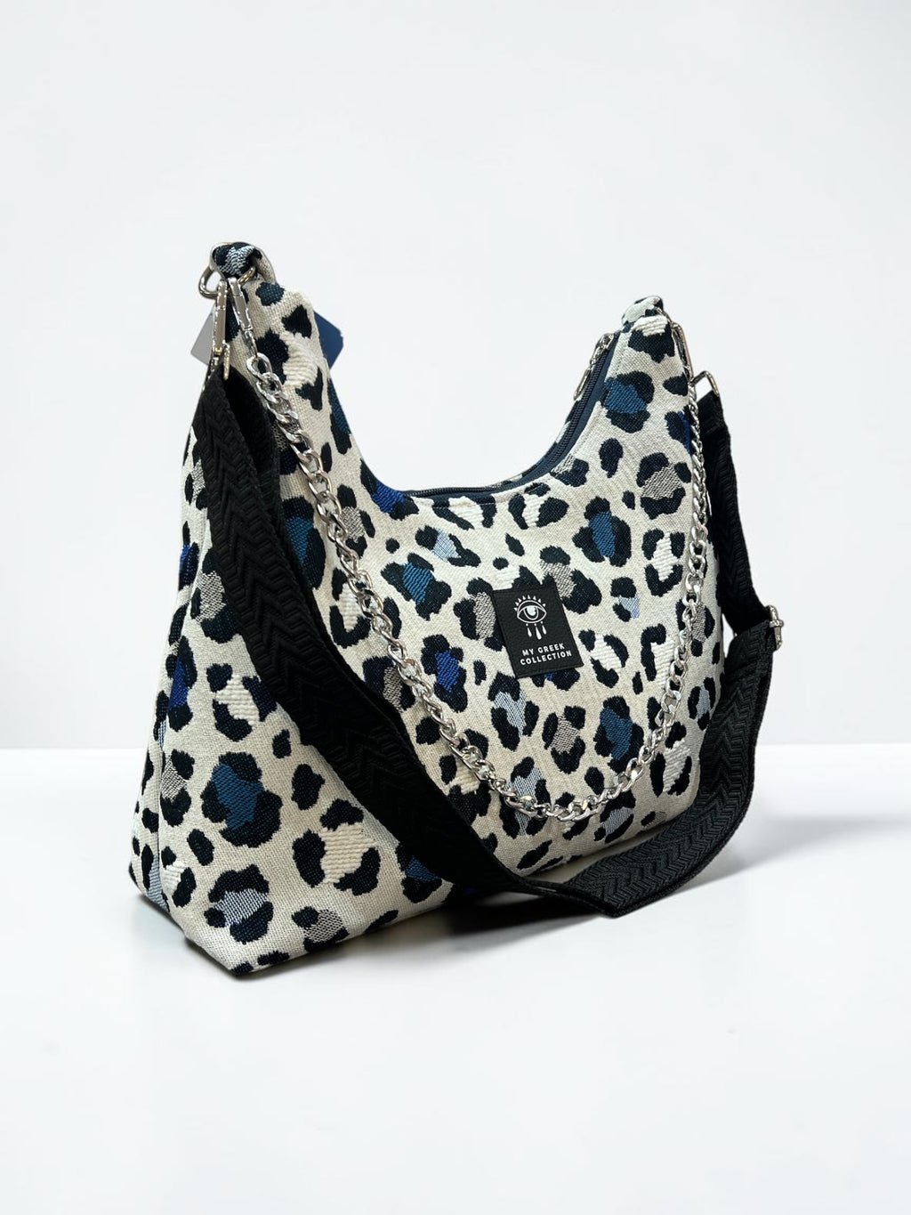 Hecate Large / Blue Leopard hobo bag