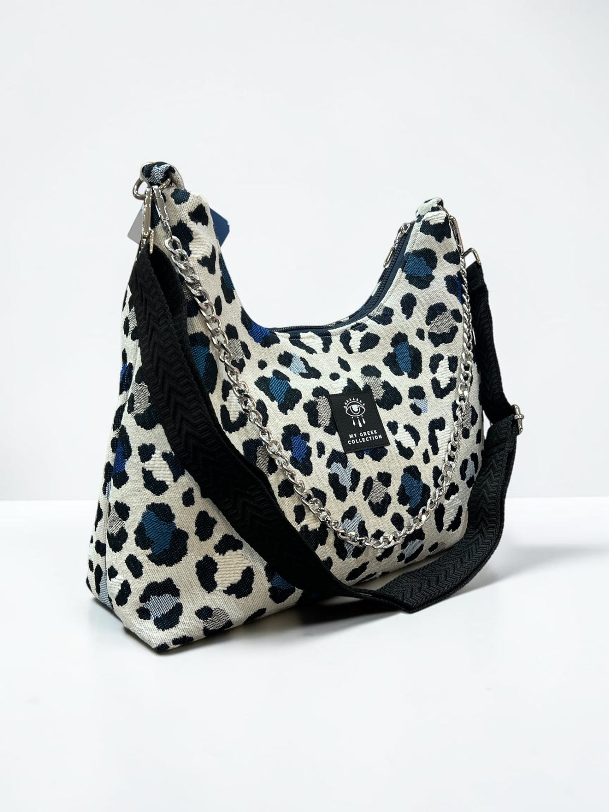 Hecate Large / Blue Leopard hobo bag
