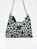 Hecate Large / Blue Leopard hobo bag