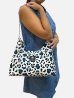 Hecate Large / Blue Leopard hobo bag