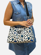 Hecate Large / Blue Leopard hobo bag