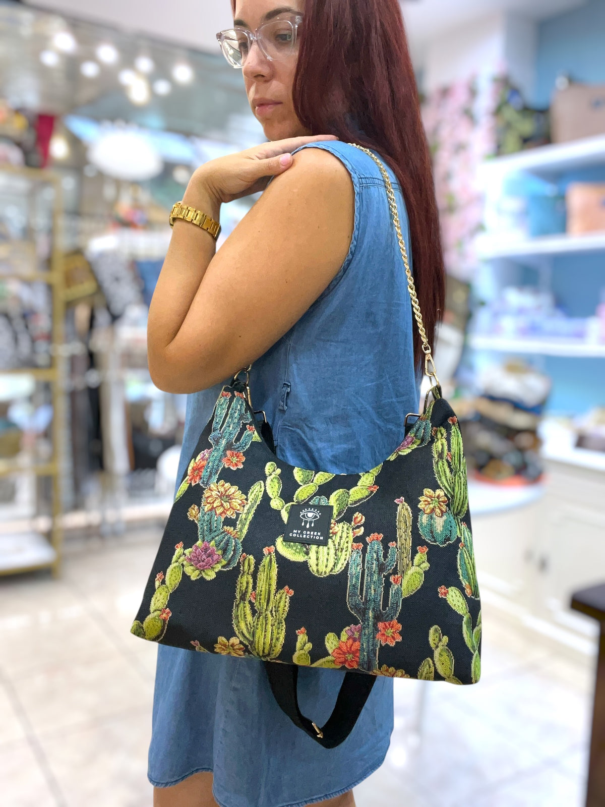 Hecate Large / Cactus hobo bag