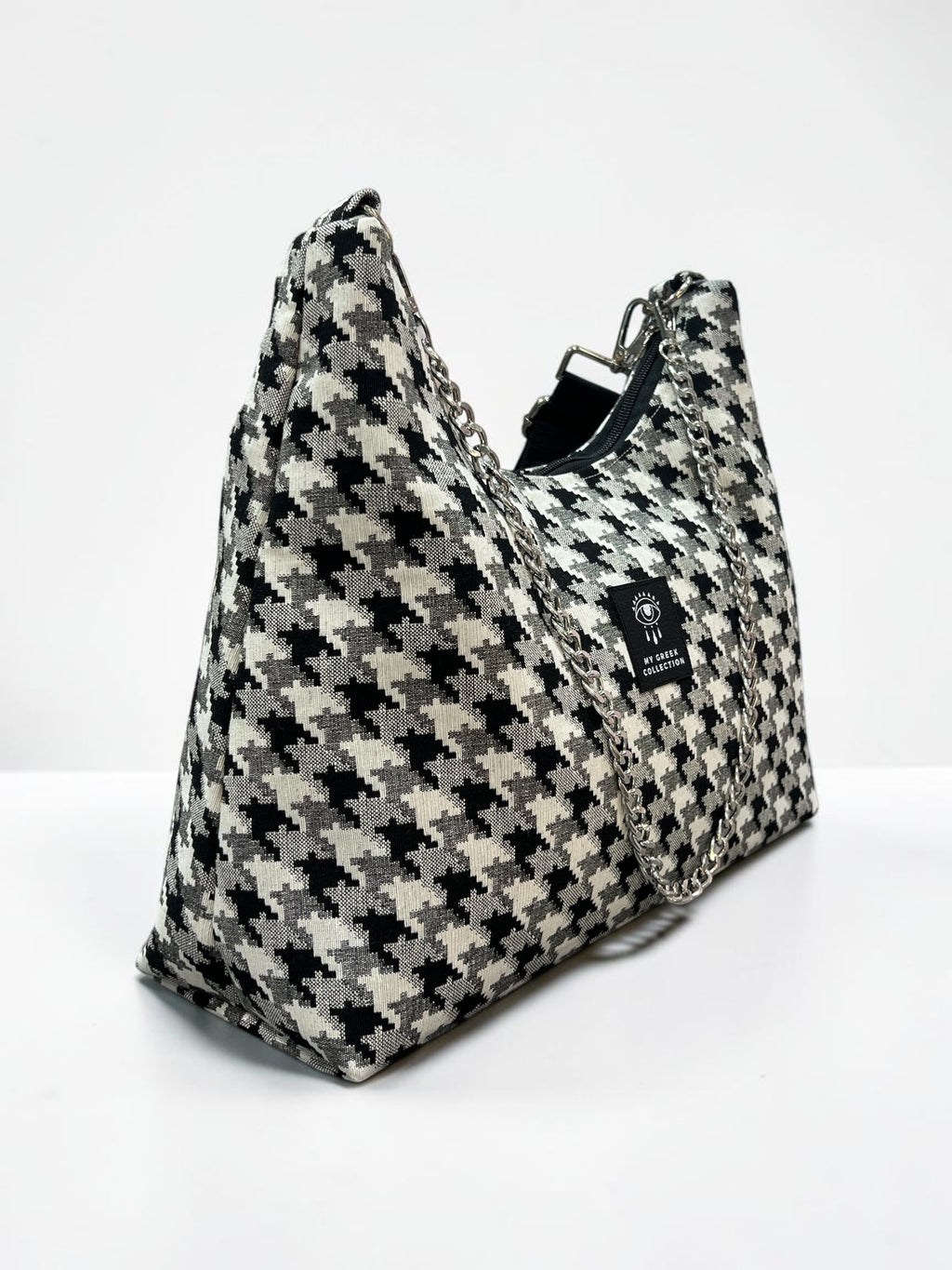 Hecate Large / Pied de poule hobo bag