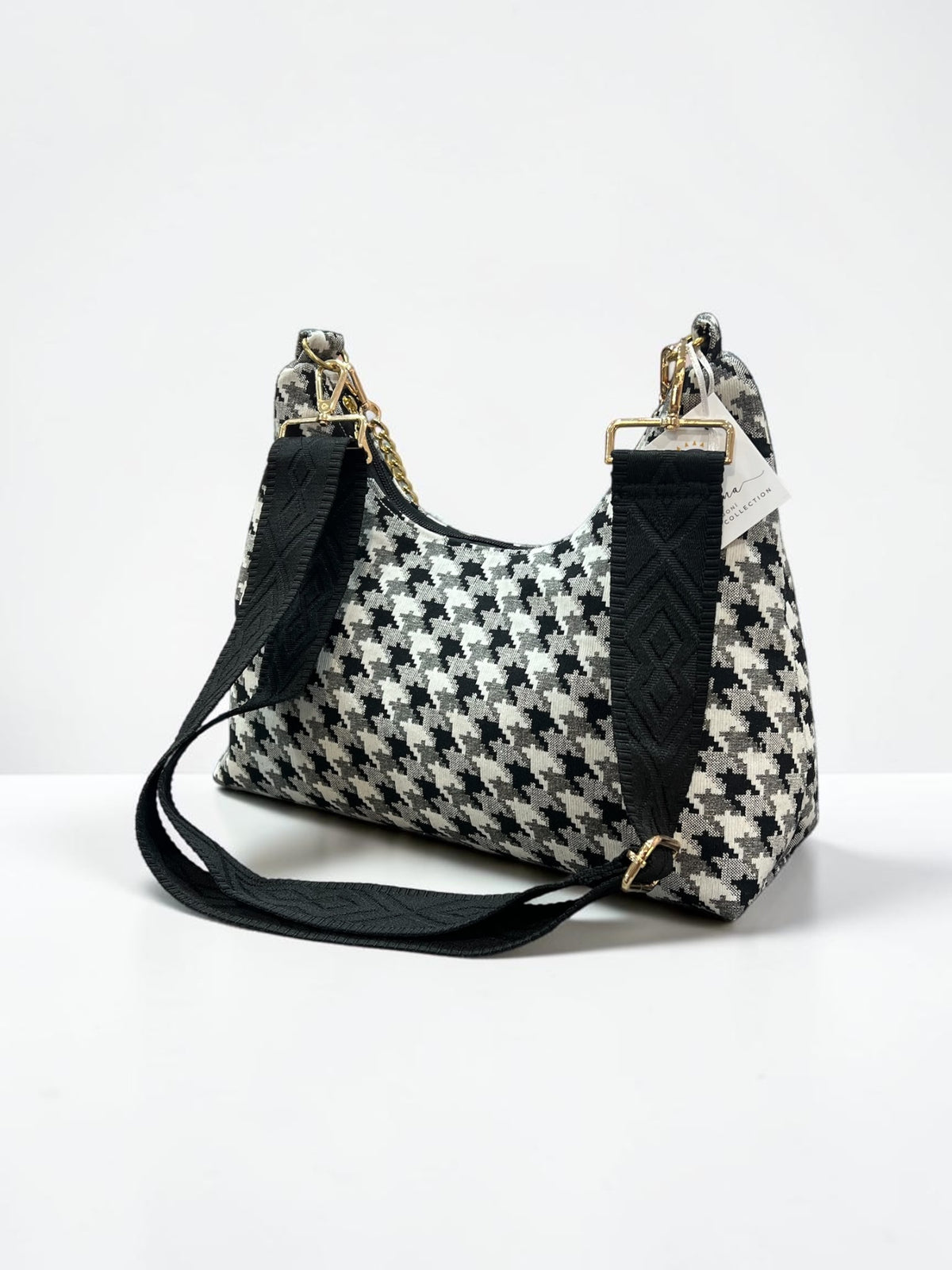 Hecate Medium / Pied de poule hobo bag