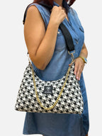 Hecate Medium / Pied de poule hobo bag