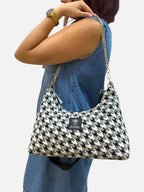 Hecate Medium / Pied de poule hobo bag