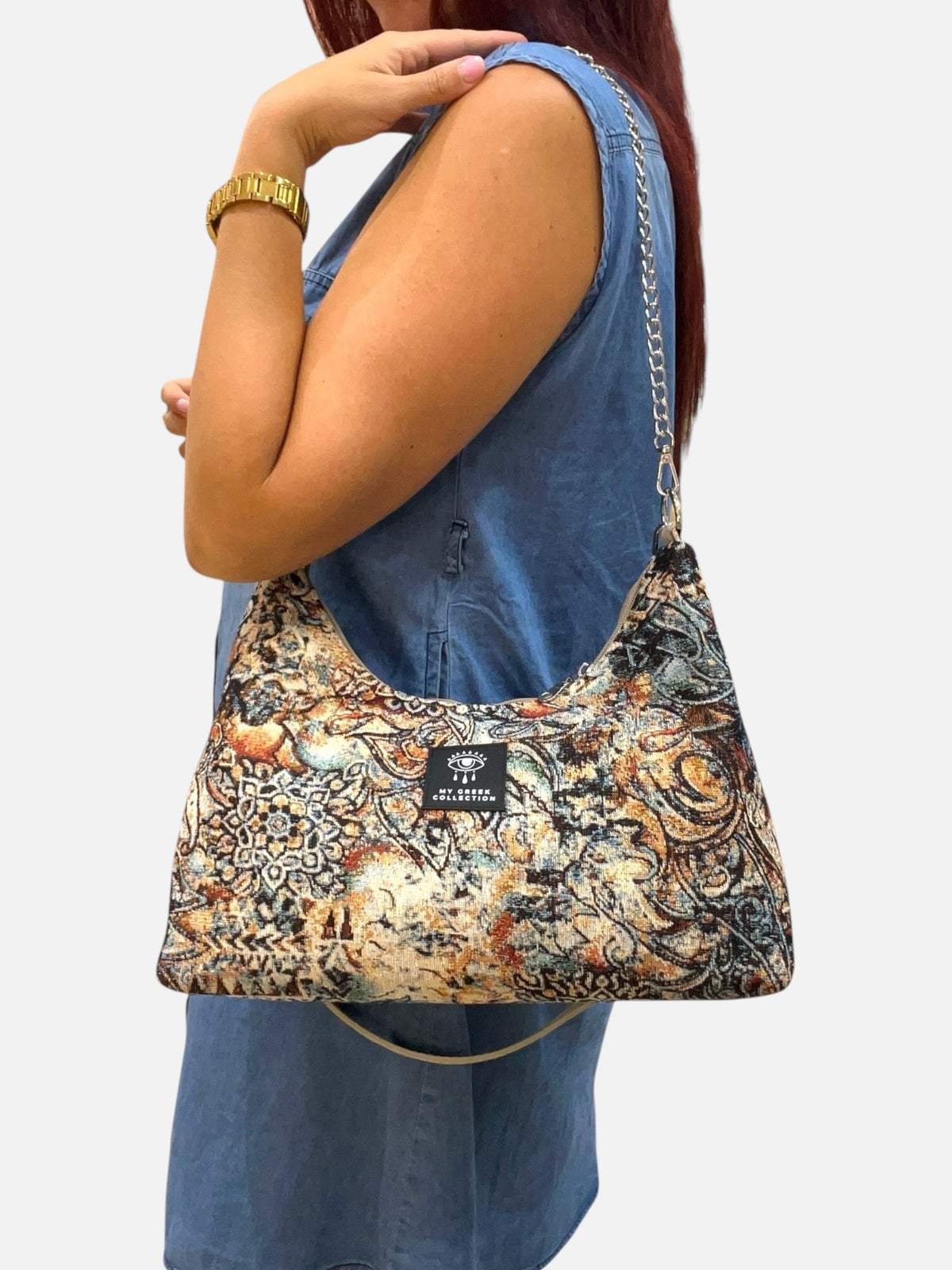 Hecate Medium / Paisley Tapestry hobo bag