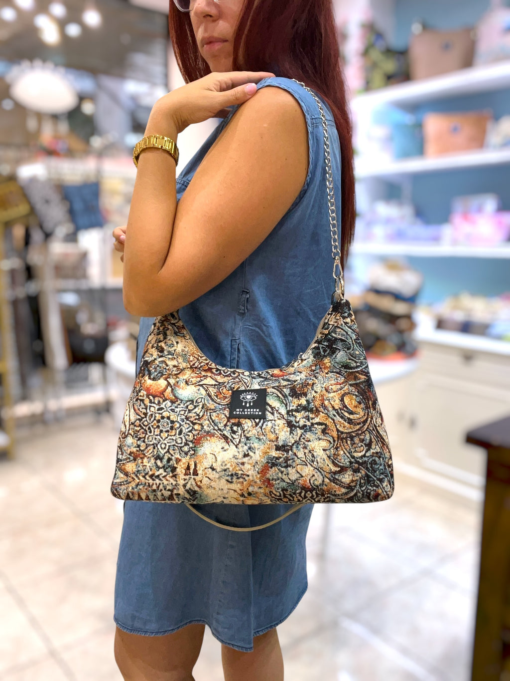 Hecate Medium / Paisley Tapestry hobo bag