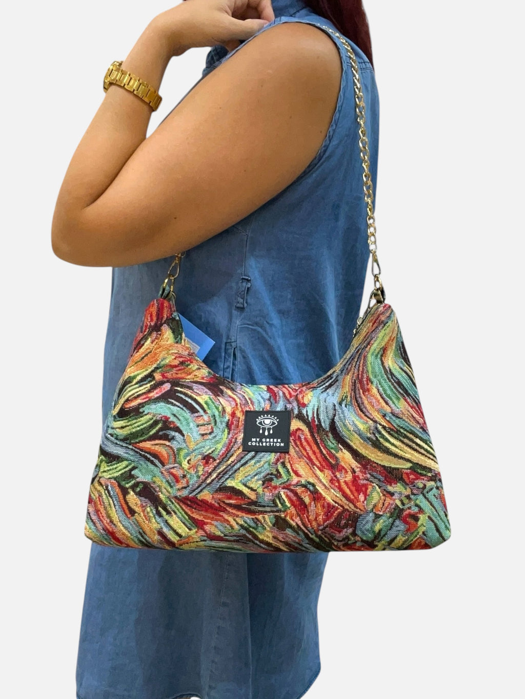 Hecate Medium / Color swirl hobo bag