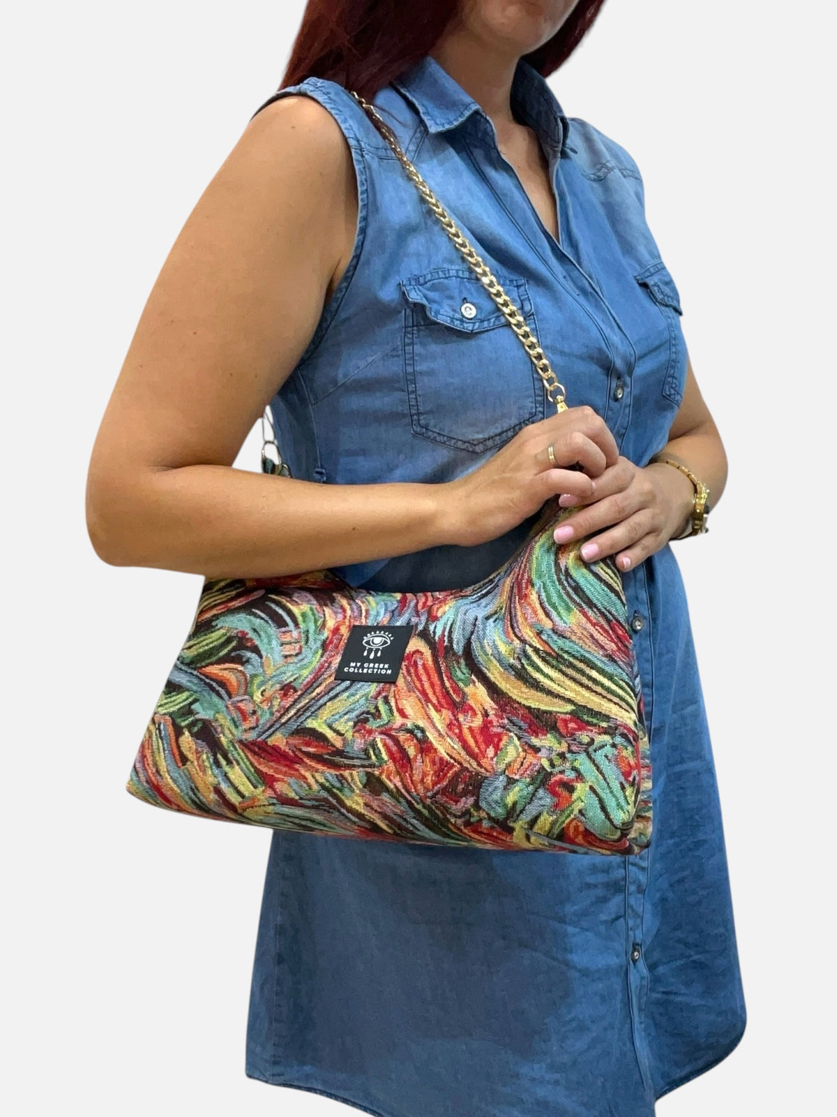 Hecate Medium / Color swirl hobo bag