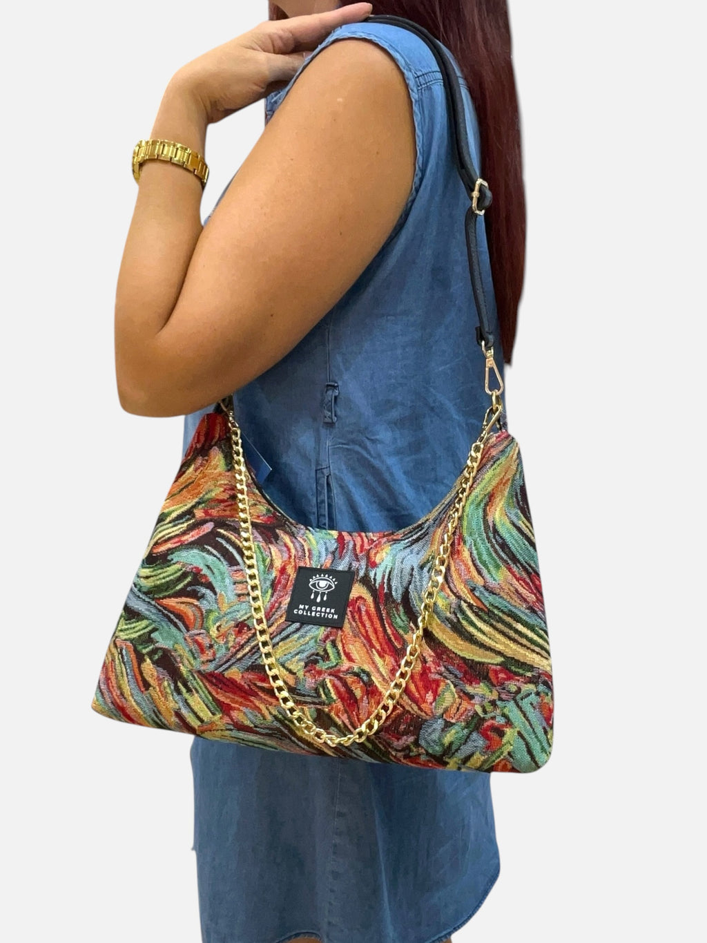 Hecate Medium / Color swirl hobo bag