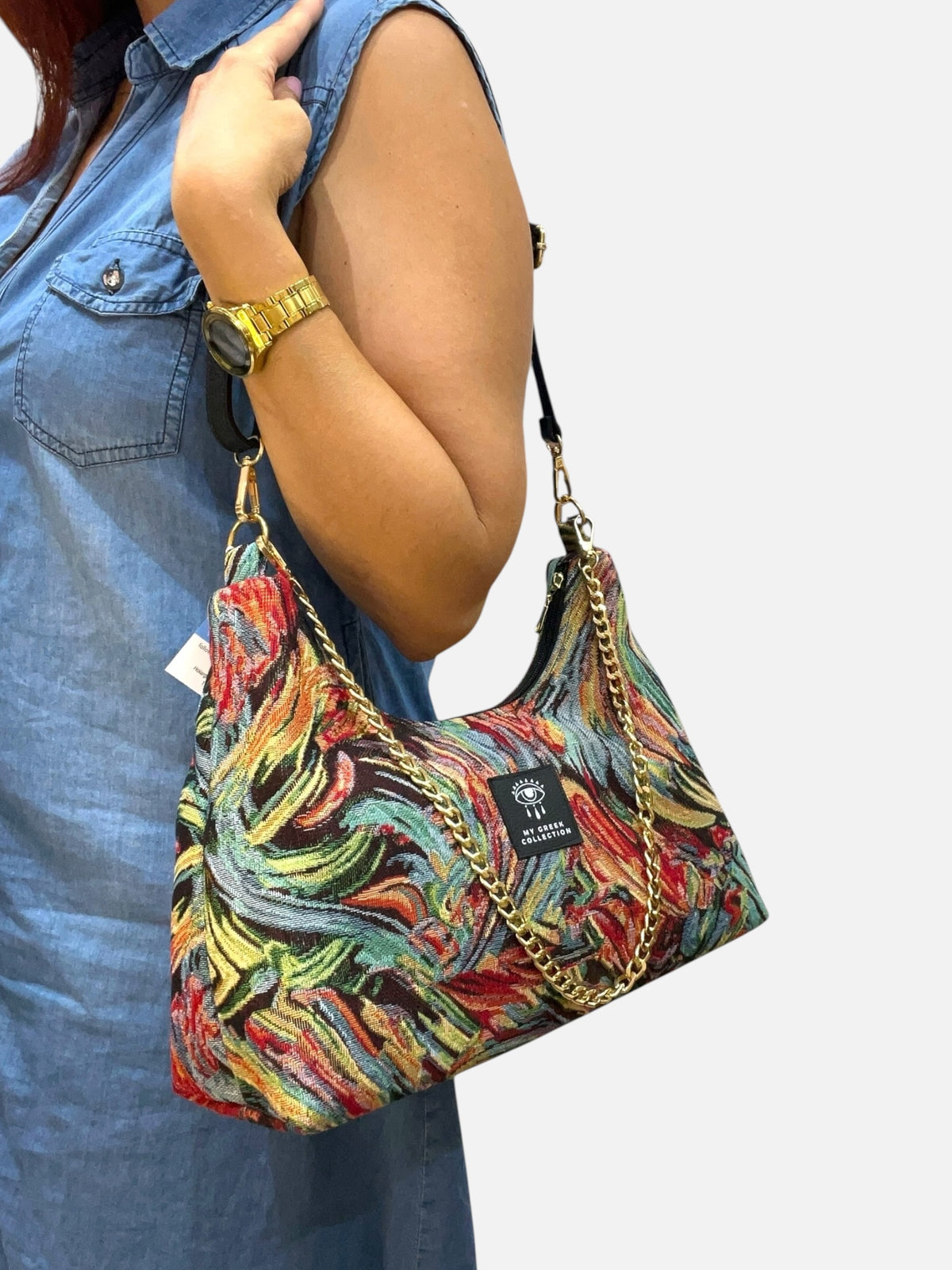 Hecate Medium / Color swirl hobo bag