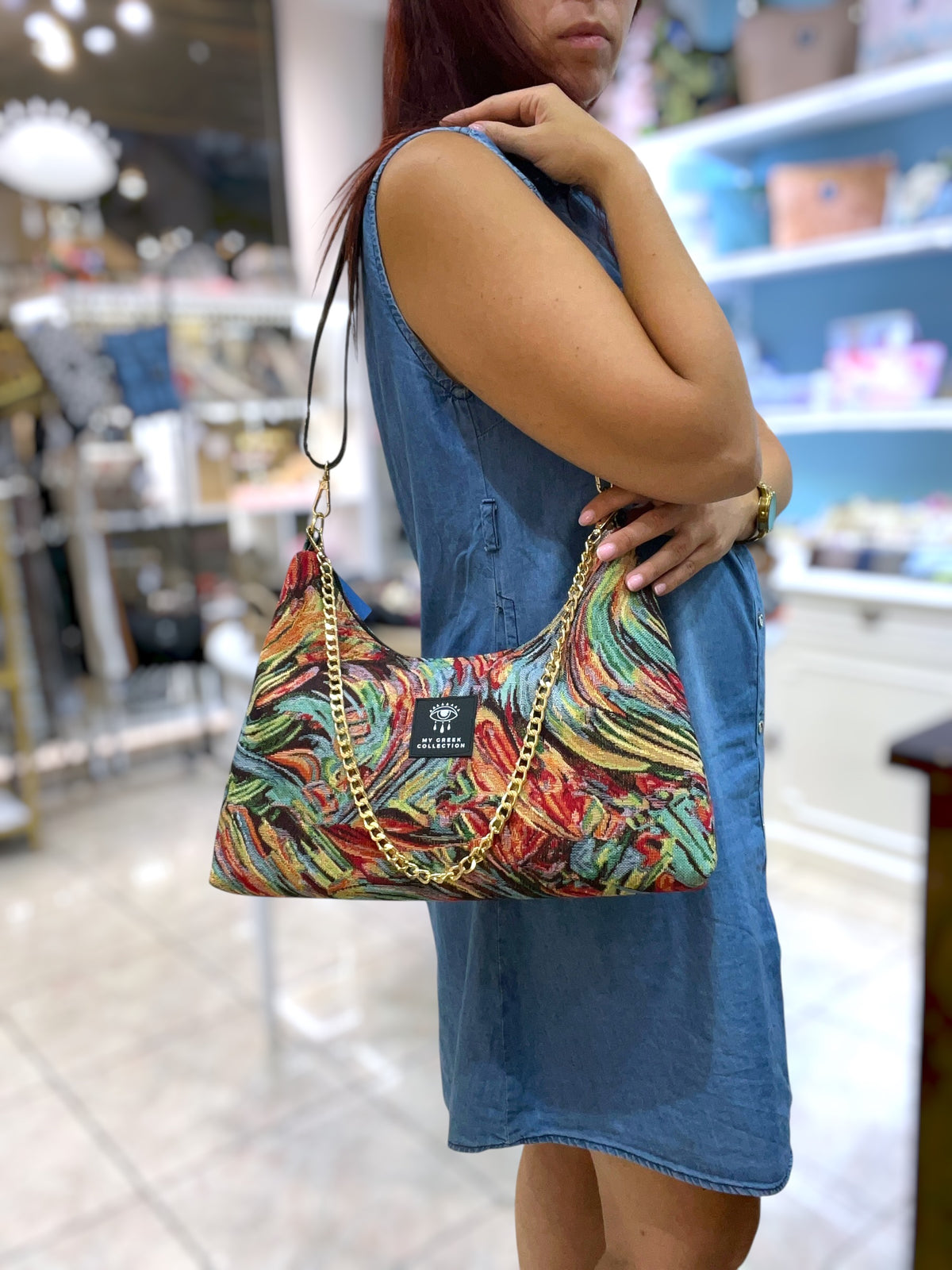 Hecate Medium / Color swirl hobo bag