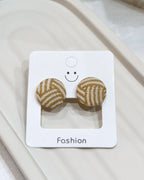 Medium Fabric Covered Stud Button Earrings
