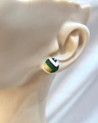 XSmall Fabric Covered Stud Button Earrings