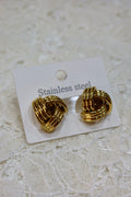 Σκουλαρίκια ατσάλι σε χρυσό χρώμα