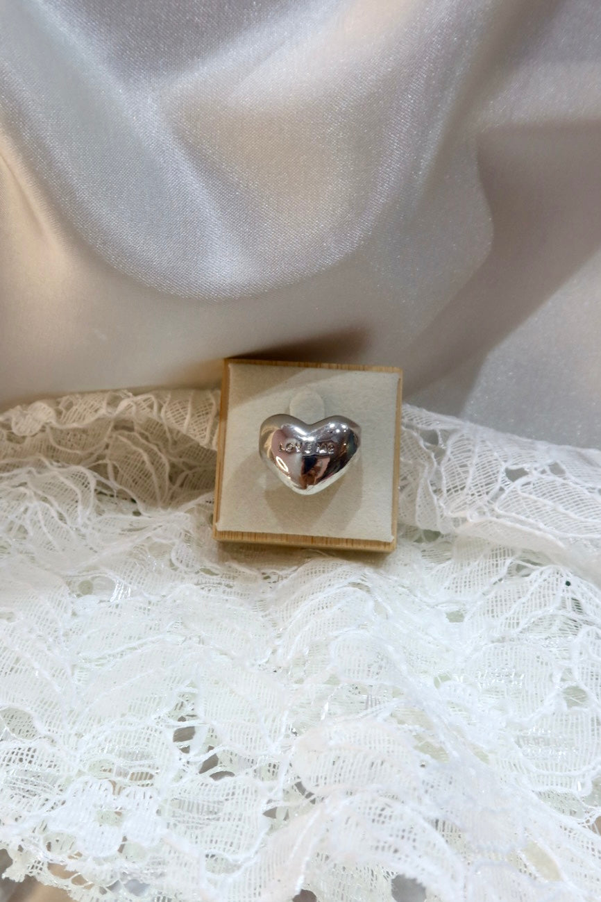 Δαχτυλίδι σε ασημί χρώμα καρδιά Love