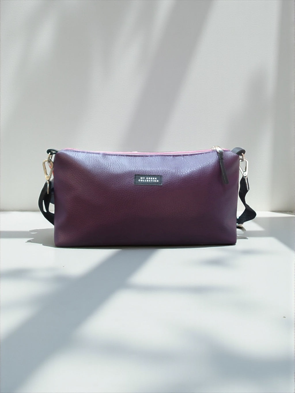 Kallia / reversible baguette bag blue with stars and purple