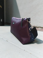 Kallia / reversible baguette bag blue with stars and purple