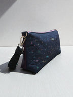 Kallia / reversible baguette bag blue with stars and purple
