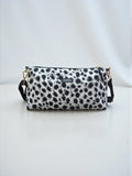 Kallia / abstract animal print baguette bag
