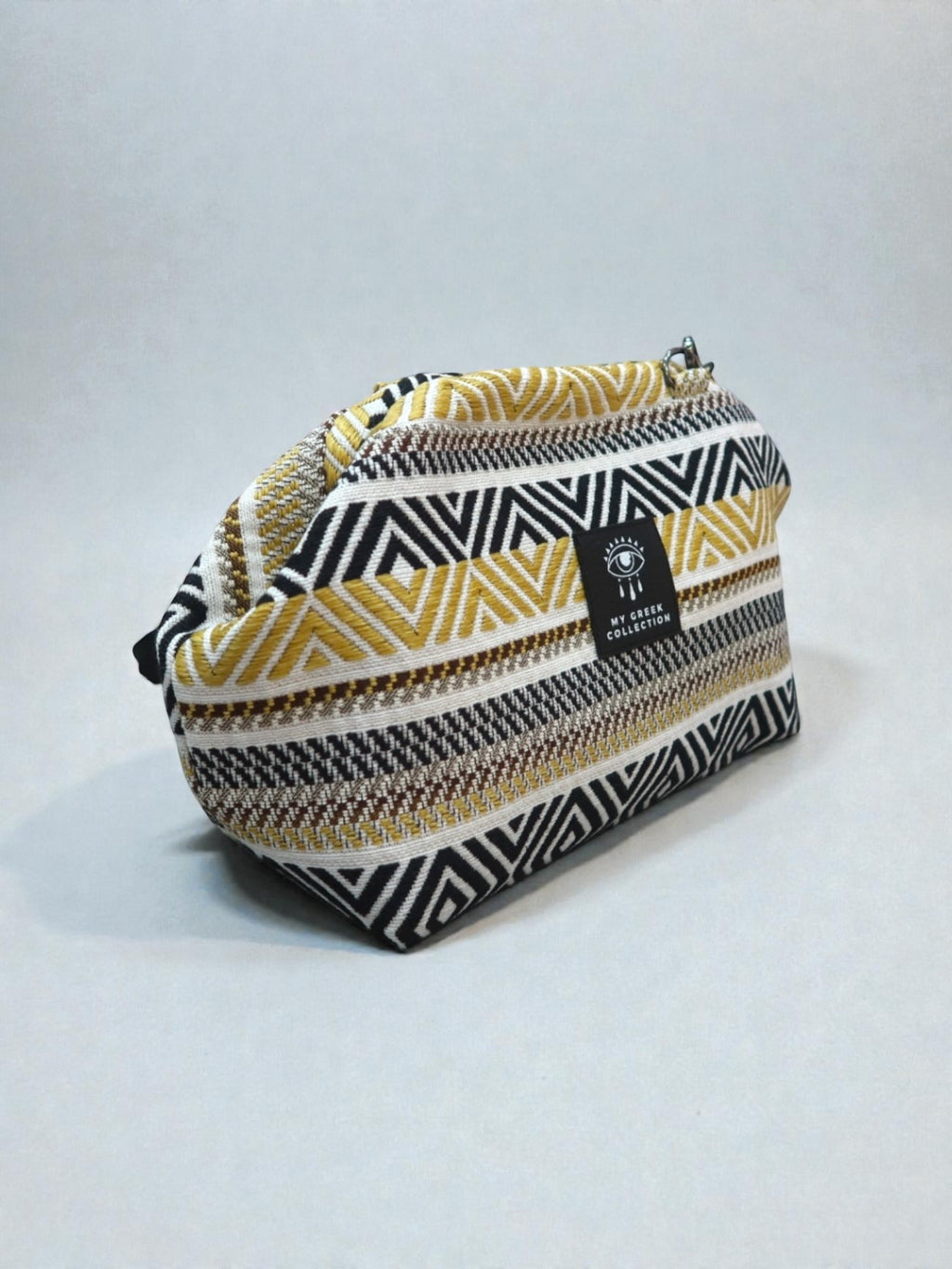 Thalia / Medium frame bag yellow geometric design