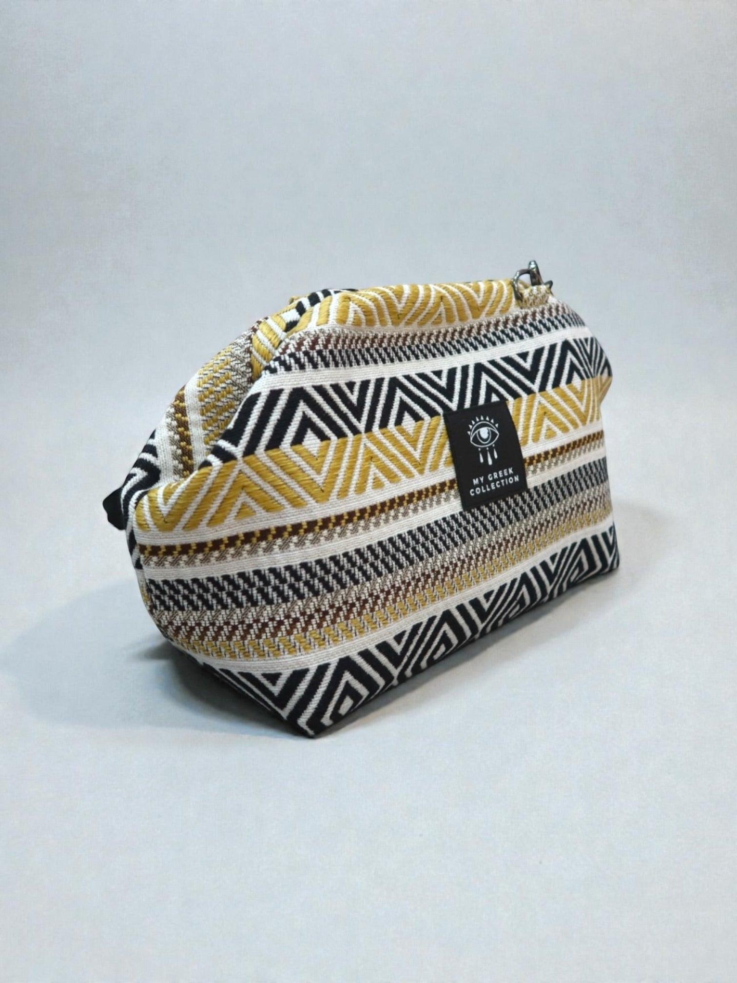 Thalia / Medium frame bag yellow geometric design