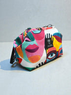 Thalia / Medium frame bag pink multicolor eye